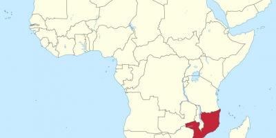 Kaart van Mozambique afrika