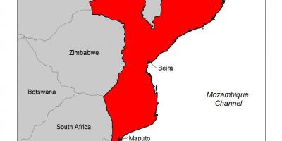 Kaart van Mozambique malaria
